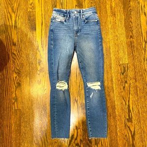 NWOT Good American Good Waist 25 Raw Edge